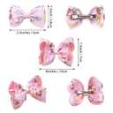3PCS Hair Bows for Girls Hand-made Colorful Grosgrain Ribbon Hair Bows Alligator Clips Hair Accessories Barrettes for Little Teen Toddler Girls Kids (Gold Fish Scale)