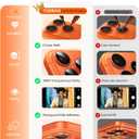 TORRAS 3-Year Ultimate Durability for iPhone 17 Pro Max/17 Pro Camera Lens Protector-1:1 Invisible Fit & Ultra Clarity, Military-Grade 9H+ Aerospace Glass Anti-Scratch Easy Installation, Cosmic Orange