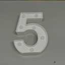 Restaurantware Illumify 7.1 x 1.2 x 8.7 Inch Light Up Number 1 Durable Marquee LED Light - Number 5 Touchproof White Plastic Party Light Keyhole Slot For Parties Weddings Or Special Events
