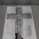 GIMORRTO Mirrored Cross Wall Decor, Crushed Diamond Crystal Glass, Religious Wall Art (Small)