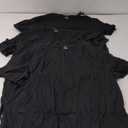 Lacoste Men's 100% Cotton Regular Fit Crew Neck Undershirt, 3-Pack (Large, Black)