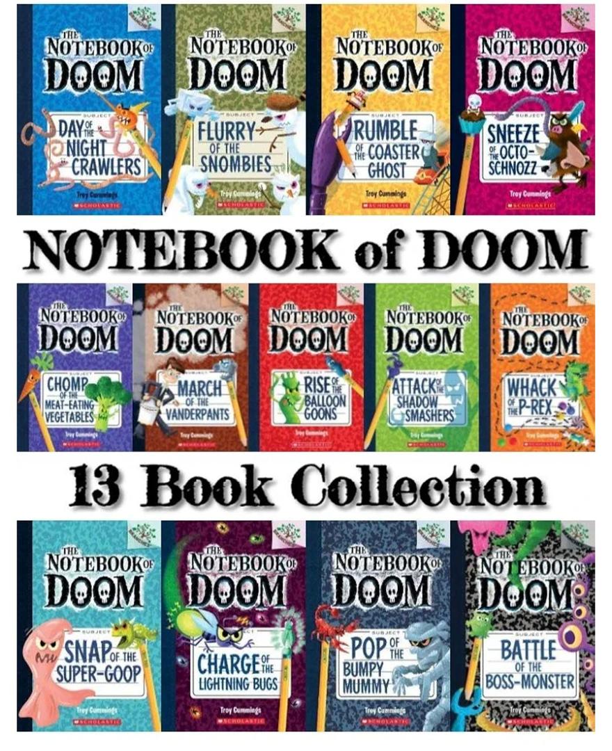 Notebook of Doom Books Complete (13 Book series); Rise of the Balloon Goons; Day of the Night Crawlers; Attack of the Shadow Smashers; Chomp of the Meat-Eating Vegetables; Whack of the P-Rex; and More