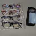 Progressive Multifocus Reading Glasses for Women, Pattern Print Blue Light Block Stylish Ladies Computer Readers