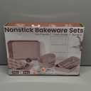 6 Pcs Baking Pans Set, Silicone Bakeware Sets with Metal Reinforced Frame, Nonstick Stackable Carbon Steel Non Toxic Baking Sets for Cooking (Brown)