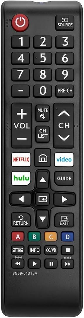 Universal Remote Control for All Samsung Smart TV - Replacement for Samsung TV Remote Compatible with Samsung LCD, LED, HDTV, 3D, Series TV - No Setup Required - Includes Hot Keys
