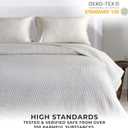 Great Bay Home 100% Cotton Blanket for Full/Queen Size Bed | Lightweight and Breathable Waffle Weave Blankets for Summer & Spring | Versatile, Layering White Bed Blanket, White, 90x90 inches