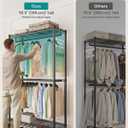 SONGMICS Heavy-Duty Clothes Rack, Portable Closet on Wheels, Garment Rack