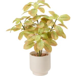 18" Fall Artificial Eucalyptus Plant,Indoor Fake Potted Plants with Ceramic Pots,Faux Plant Desk Plants for Living Room Kitchen Bathroom Office centerpieces Decor