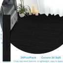 Peel and Stick Floor Tile - Vinyl Flooring 20-Pack (30 Sq.Ft), Waterproof and Self-Adhesive Black Wood Plank for Bathroom Kitchen Laundry Room, Easy DIY Flooring, No Grout Needed (36x6 Inch)