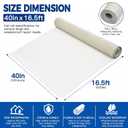 Self-Adhesive Outdoor Waterproof TPO Roofing Membrane Roll 40" X 16.5' RV Roof Membrane Kit, TPO Butyl Sheet Rubber Roofing Material for Camper, Metal Roof Leak Repair, White