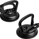 FCHO Glass Suction Cup Heavy Duty Aluminum Vacuum Plate Puller Handle Holder Hooks Duty Galss Lifting/Tile Suction Cup Lifter/Moving Glass/Pad for Lifting (Black, 2Pack)