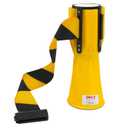 Pyle Retractable Traffic Cone Warning Belt - Hazardous Caution Tape Style, Warning/Emergency Belt, Magnetic & Weather Resistant Design, Retractable Belt Length: Extends Up to 10 ft. - Pyle PCNTP16.5