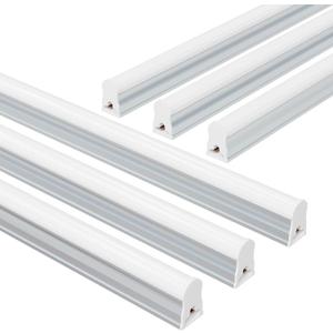 4FT LED Shop Lights (6 Pack), 2000LM 6500K Super Bright White T5 Commercial Lights, 20W Linkable Utility Integrated Single Fixture for Gym/Garage/Ceiling/Under Cabinet, Plug & Play