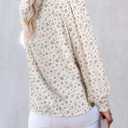 Astylish Women's Lace Crochet Patchwork Floral Long Sleeve Button Down Blouse (L)