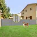 Reinforced 42 Tall x 200" Extra Wide Retractable Gate, Tall Dog Gate with Support Rods, Extra Long Baby Gate for Large Opening Indoor Safety Gate for Doorways Outdoor Garage Gates for Dogs, Gray