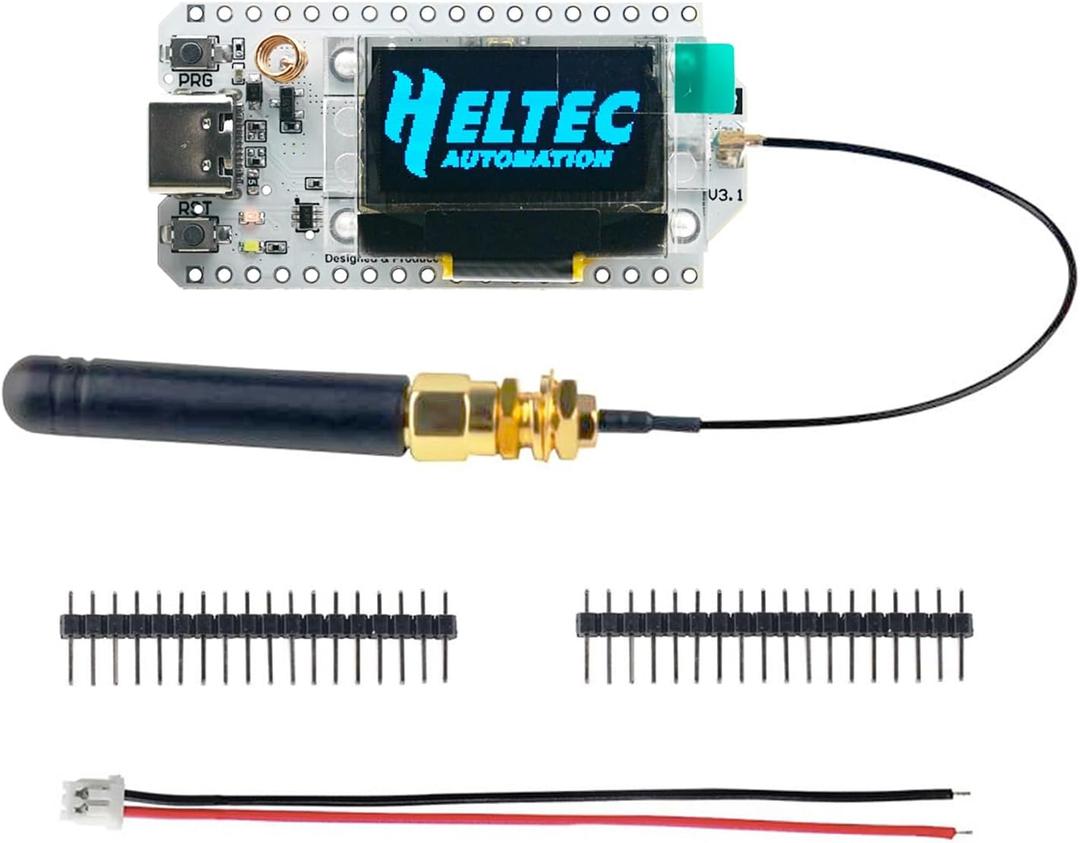 868MHz 915MHz WiFi LoRa 32 V3 Module Development Board Type-C SX1262 Integrated WiFi Bluetooth - ESP32 0.96 inch OLED Display 8MB Flash IOT Lora Dev-Board + Antenna U.FL IPEX to SMA 915MHz