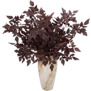 3 Pcs 30" Cimicifuga Plant Leaves Spray Fall Floral Stems Faux Plum cimicifuga Foliage Branch for Home Vase Autumn Decor Flowers Arrangement Table Wedding Garden Farmhouse