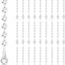 Nuenen 100 Pcs Acrylic Hanging Crystals for Centerpieces Chandelier Clear Crystal Garland Strands Ornament Acrylic Clear Beads Prisms Pendant for Christmas Tree Window Home Decoration(Lantern)