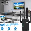 2026 WiFi Extender Signal Booster, Dual Band 5.8GHz&2.4GHz, 6X Faster, WiFi Booster Covers Up to 13880 Sq.ft, WiFi Repeater 1.2Gbps with Ethernet Port, Connects 100+ Devices, One-tap Setup