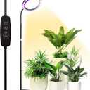 Yadoker Grow Light for Indoor Plants,160 LEDs Full Spectrum Standing Plant Grow Light with 3H/6H/9H Timer,10-Level Brightness, 51" Height Adjustable,Flow Grow Lamp for Tall Large Indoor Plants (One Head with Black)
