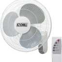 EZ-CHILL 16" Oscillating Wall Mount Fan with Remote Control, Timer, Auto Shut Off, Adjustable Tilt, Quiet, 3 Speed, Ideal for Home, Bedroom, Gym & Office, White