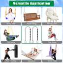 SELEWARE 2 Pcs 85" Hanging Swing Chains, 1000LB Capacity Stainless Steel Hanging Chains with 4 Carabiners, Hanging Chair Hardware for Kids Tree Swings, Hammocks, Punching Bags & Indoor/Outdoor Gym (Black)