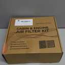 Engine Air Filter&Cabin Air Filter Combo Pack-Compatible with Subaru Crosstrek 2016-2017,Forester 2009-2018,Impreza 2008-2016,WRX 2012-2021,WRX STI 2013-2018,XV Crosstrek 2013-2015