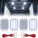 4PCS Transit Interior Carbin Courtesy Load Space Area Roof Top Cargo Van LED Lights with Wire Harness Accessories for 2014-2024 Ford Transit 150 250 350 HD Connect, White 6000K