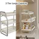 Spice Rack 3 Tier Kitchen Countertop Organiser Seasoning Rack Bathroom Tiered Shelf Skincare Standing Rack