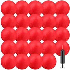 Yunsailing Pcs Dodgeballs Bulk 6 Inch Playground Balls, Sport Kickball Rubber Bouncy Inflatable Balls with a Hand Pump for Kids Adults Indoor Outdoor Ball Games Handball Four Square