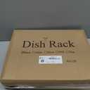 SNTD Dish Drying Rack - Space-Saving Dish Rack for Kitchen Counter, Stainless Steel Dish Drainer with Utensil Holder and Drainboard, 11" W x 15" L (Black)