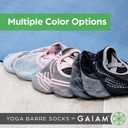 Gaiam Grippy Studio Yoga Socks for Extra Grip in Standard or Hot Yoga