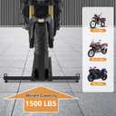 Motorcycle Front Tire Chock, Adjustable Motorcycle Wheel Chock, 1500 lbs Heavy Duty Wheel Stand for 15"-30" Wheels, Motorbike Front Chock High-Grade Steel Trailer Stand(Black)