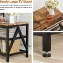 TV Stand for TVs up to 75 Inch, 70" Long Industrial TV Console Table with 3-Tier Storage Shelves, Entertainment Center for Living Room, Bedroom (Brown)