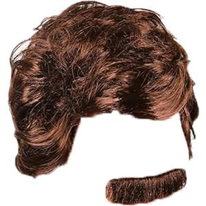 Kangaroo Costume Wigs for Men, Mens Wig, Halloween Party Wigs, Mullet, Mustache & Wizard Wig, Cosplay Accessories for Men