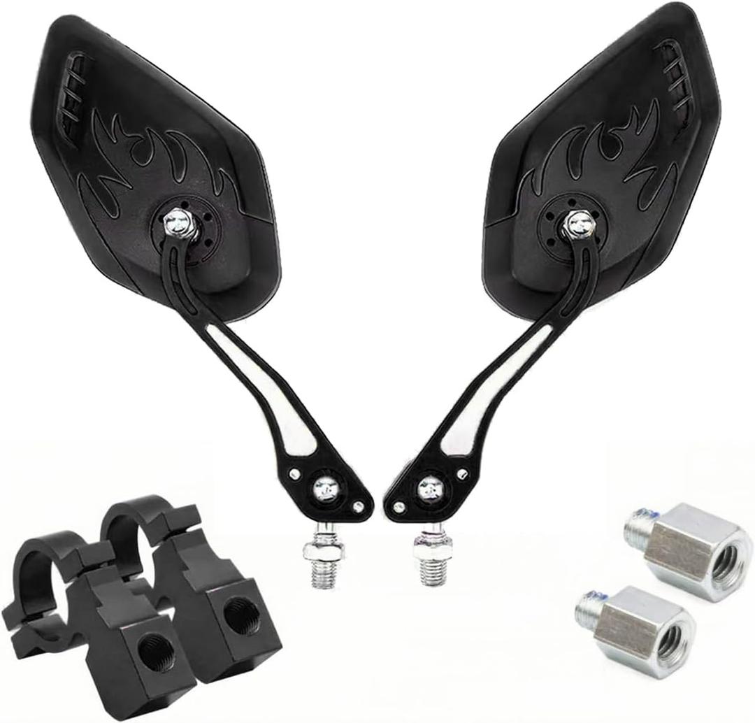 Bike Mirrors for Electric Bikes - 2 Pack Mirrycle Bike Mirrors, Handlebar Rearview Mirror, Bicycle Mirrors for Handlebars - Enhance Safety and Visibility on Your Electric Bike(Black)