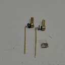 Hibbent 2 Pack Universal Front Mount Toilet Handle Tank Flush Lever Replacement Handle with Stainless Steel Flapper Chains for Most Front Mount Toilets - Brushed Gold