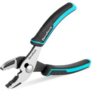 DURATECH 6 Inch Slip Joint Pliers, Small Pliers with Comfortable TPR Handle, High Carbon Steel, Swivel Rivet, Strong Sharp Teeth, Pliers for Tightening, Loosening and Gripping Nuts and Bolts