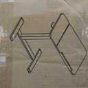 GTPLAYER Overbed Bedside Table with Wheels,Tiltable Hospital Bed Table Over The Bed, Pneumatic Adjustable Rolling Laptop Desk, Mobile Standing Desk for Hospital and Home Use (Walnut)