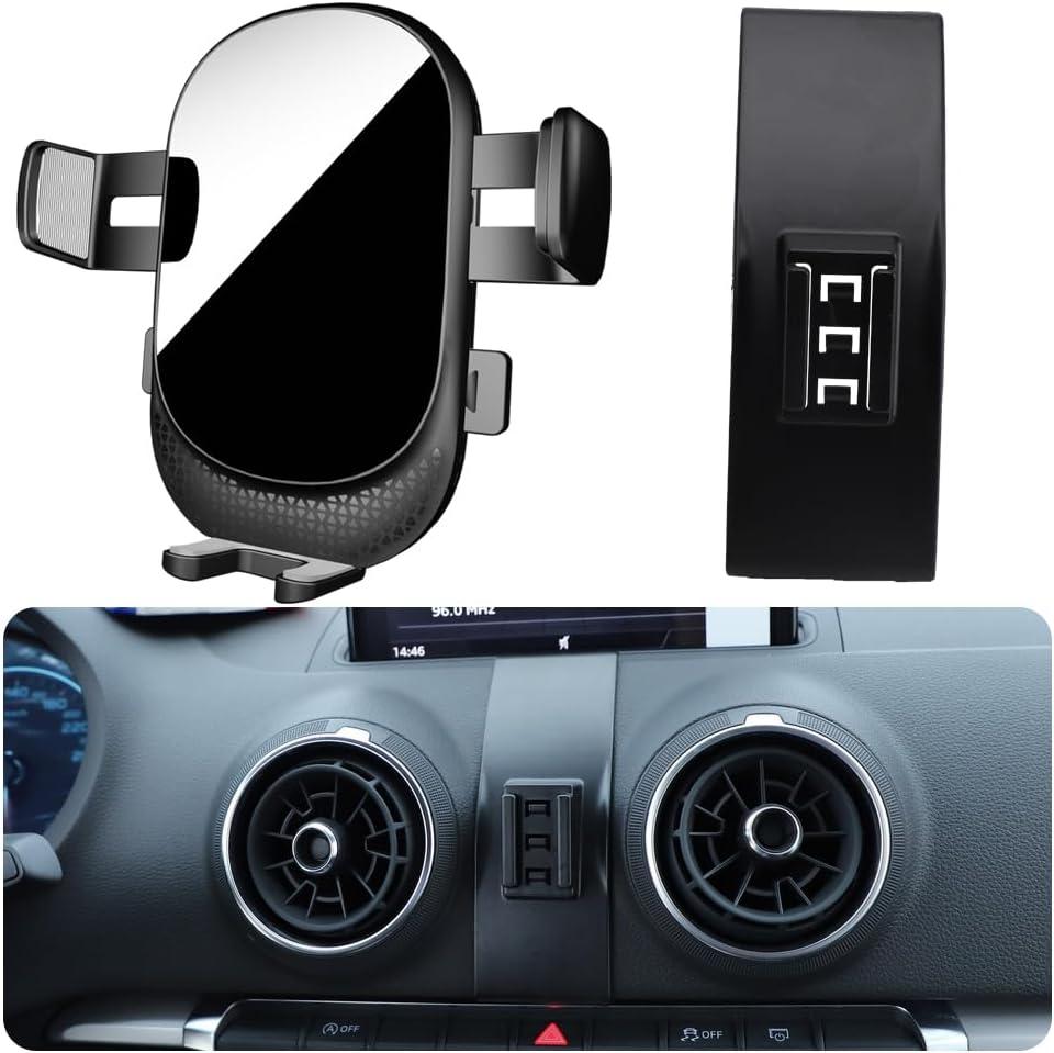 Car Phone Holder for Audi A3/S3/RS3 Auto Accessories [Only for Audi 2015-2020 A3 / S3 & 2017-2020 RS 3] [Auto Lock Hands Free Cell Phone Mount Car fits for iPhone & All Smartphones]