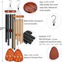 37" Sympathy Wind Chimes with Hummingbird, Memorial Wind Chimes for Loss of Loved One Prime, Bereavement/Sympathy/Memorial Gift for Loss of Mother Father Husband Remembrance!(P1) (Gold, 37")