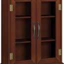 ChooChoo Bathroom Wall Cabinet, Medicine Cabinet with Acrylic Doors, Wall Mounted Over The Toilet Storage Cabinet with Adjustable Shelves for Bathroom, Kitchen, and Laundry Room, Walnut