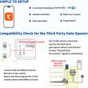 TOPENS TC196 Tuya WiFi Remote Control for Automatic Swing Sliding Gate Opener Garage Door Opener with iOS and Android App WiFi & Bluetooth Security Gate Controller