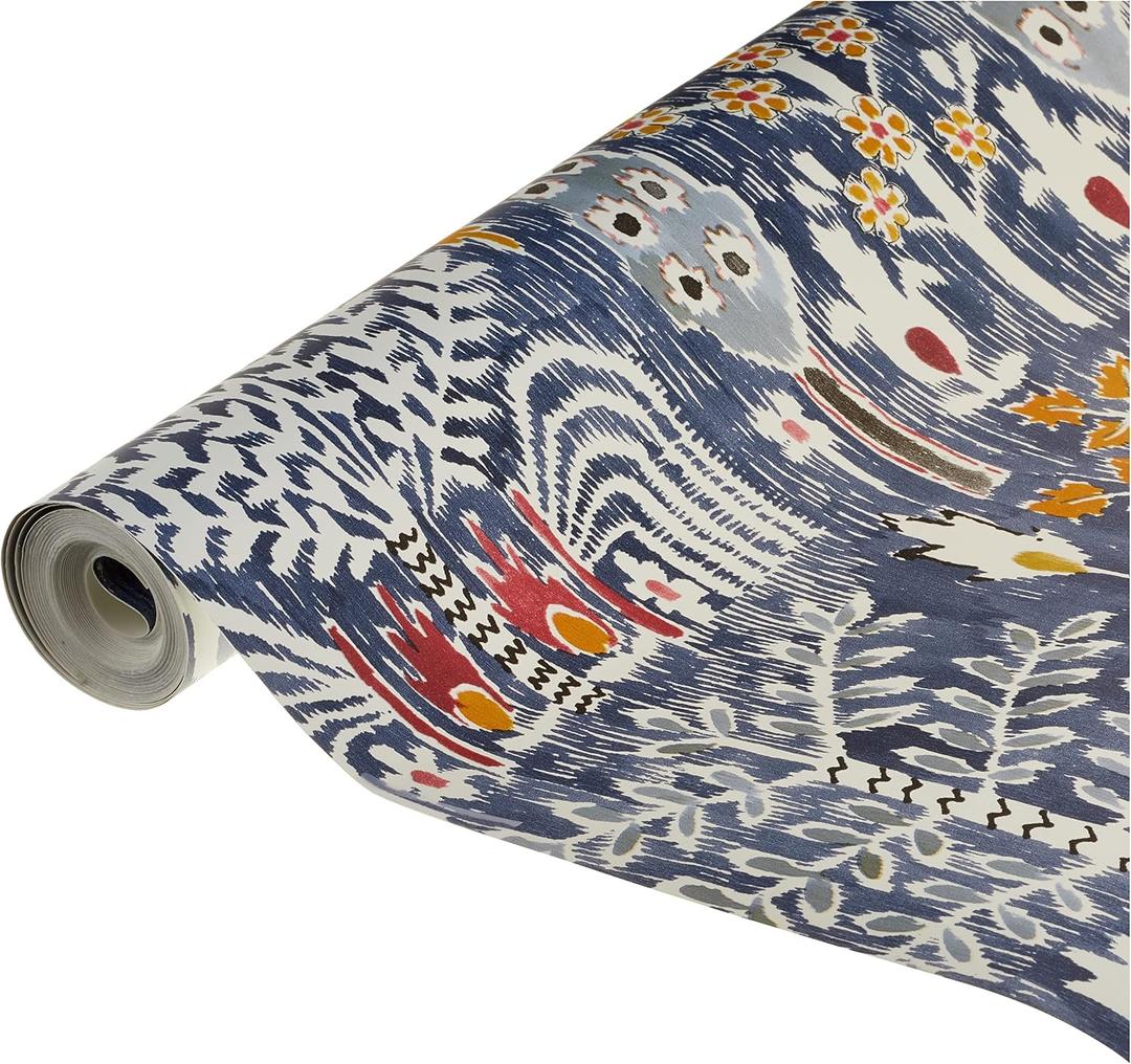 RoomMates RMK12372PL Persian Ikat Peel and Stick Wallpaper, Blue
