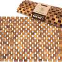 Acacia Wood Bath Mat - Non Slip Sturdy Wooden Shower Mat - Spa, Sauna, Cold Plunge, Camping, Bathroom Dcor, Wood Door Mat 20" x 32" (31.5" x 19.7" (Rectangular))