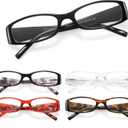 5PC Reading Glasses for Woman Blue Light Blocking Computer Readers for Men-Unbreakable Reading Glasses Spring Hinges Traditional Readers 3.0
