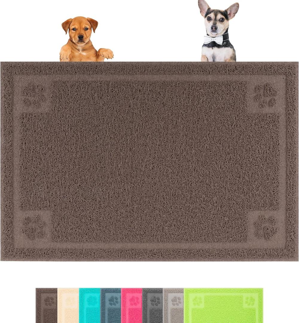 Darkyazi Pet Feeding Mat Large for Dogs and Cats,24"36" Flexible and Easy to Clean Feeding Mat,Best for Non Slip Waterproof Feeding Mat (Coffee)