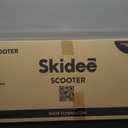 Skidee Adult & Teen Scooter Adjustable Height, Folding, Large Wheels, Lightweight, Durable, Anti-Shock Suspension, Up to 220 lbs (Aqua)
