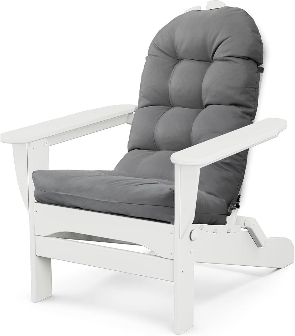 Adirondack Chair Cushion, Thick Indoor/Outdoor Rocking Chair Cushion with High Elasticity PP Cotton Water-Resistant Patio Furniture Cushions High Back Seat Pads for Porch Yard Lawn Chairs 44x19x4, 44x19in