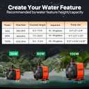 DOKO 800GPH Submersible Water Pump, Fountain Water Pump with 6FT Power Cord and 3 Nozzles, 60W, Ultra Quiet Pond Pumps for Pond Aquarium Fountain Waterfall Fish Tank Hydroponic Statuary